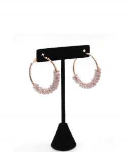 Pearl Hoop Earrings EH700062 GOLD